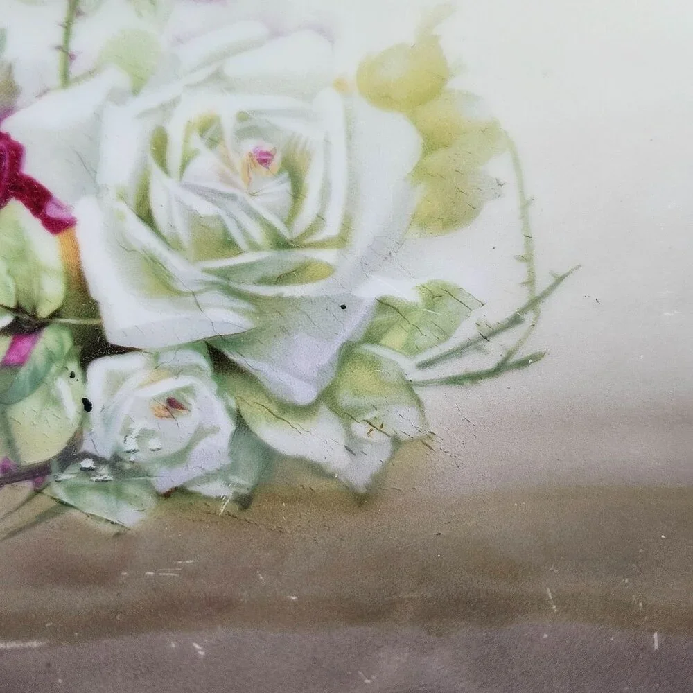 Vintage Mignon ZS and Co Bavaria Porcelain Rose Pattern Oval Celery Serving Dish